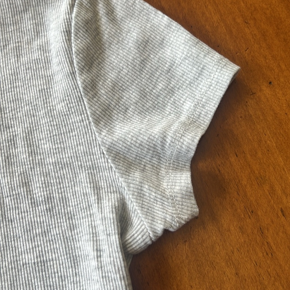 Cotton On Light Gray Ribbed Tee - Picture 4 of 7